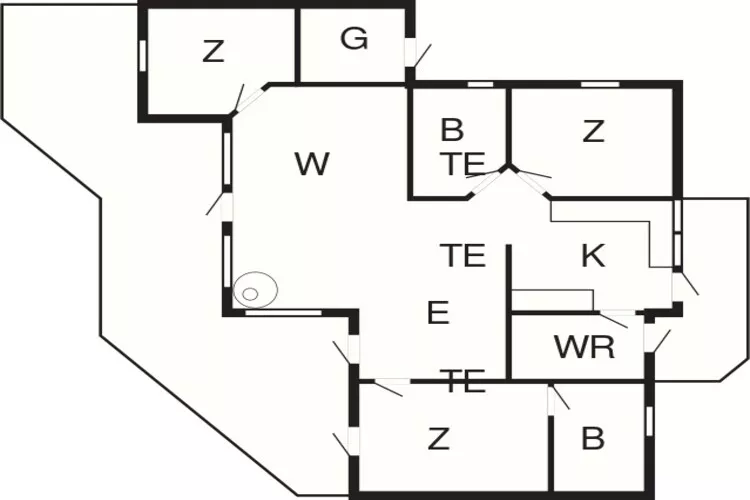 Maison de vacances pour 6 a Vejby-By Traum-Plan