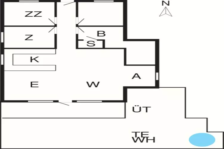 6 Personen Ferienhaus in Ulfborg-Grundriss
