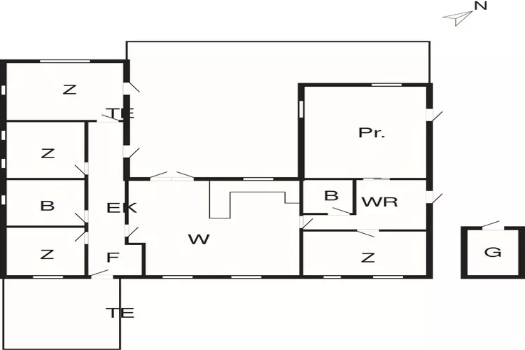 8 person holiday home in Pandrup-By Traum-Floor plan