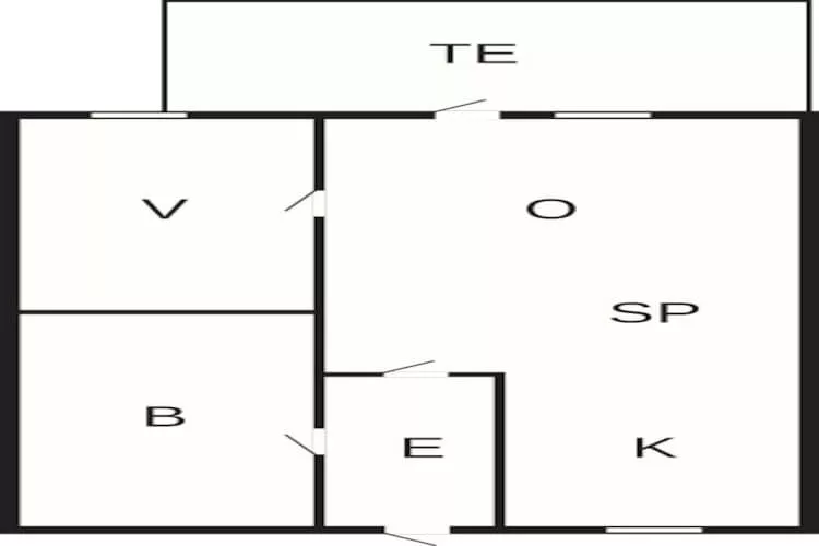 2 person holiday home in Aakirkeby-By Traum-Floor plan