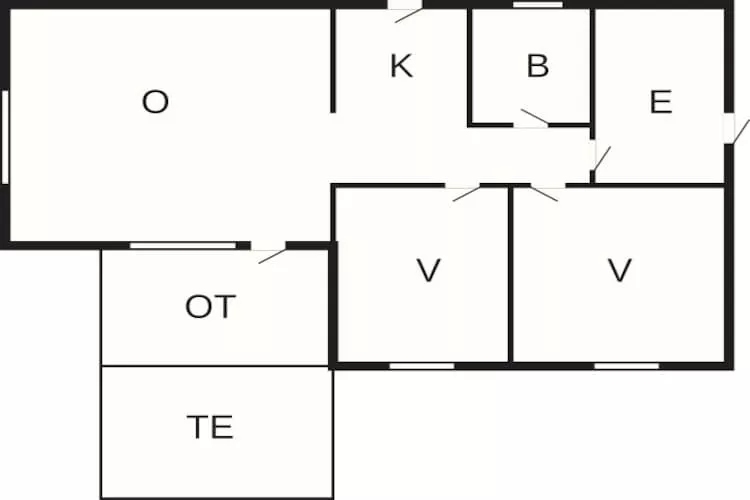 4 person holiday home in Aakirkeby-By Traum-Floor plan