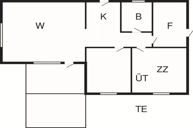 4 person holiday home in Aakirkeby-By Traum-Floor plan
