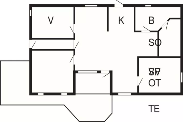 6 person holiday home in Aakirkeby-By Traum-Floor plan