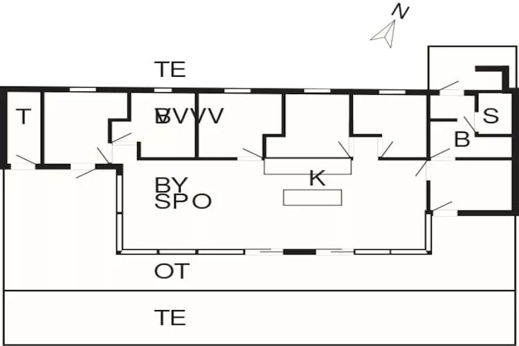 8 Personen Ferienhaus in Knebel-By Traum-Grundriss
