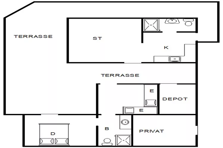Maison de vacances pour 4 a Fanø-By Traum-Plan