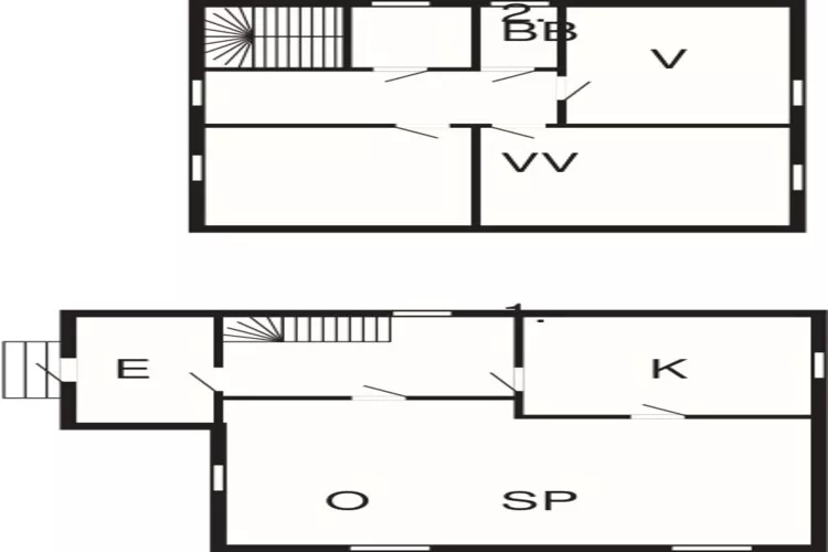 Maison de vacances pour 6 a Skorovatn-Plan