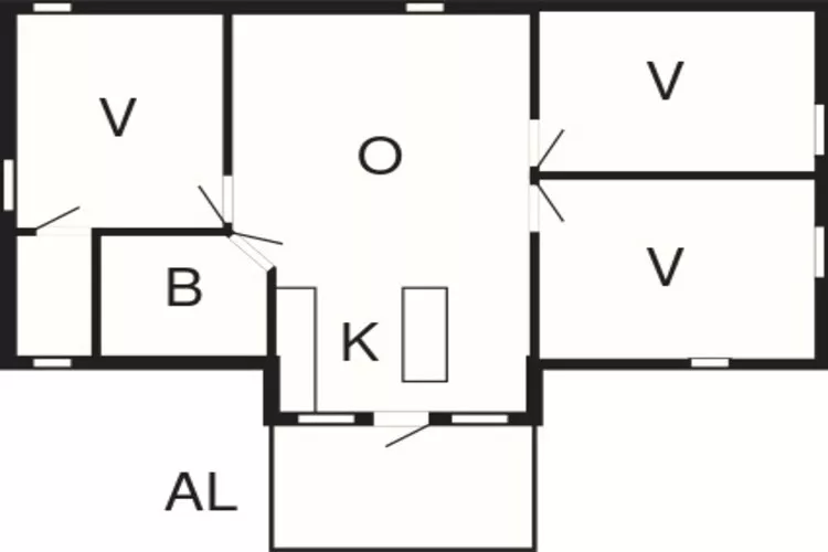 6 person holiday home in kode-Floor plan