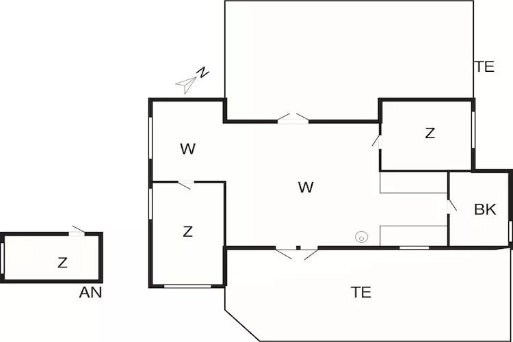 5 person holiday home in Vejby-By Traum-Floor plan