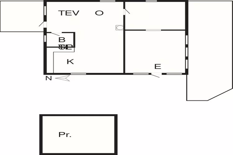 2 person holiday home in Hemmet-By Traum-Floor plan