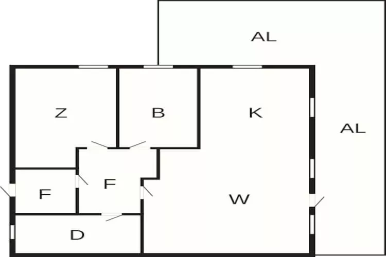 4 person holiday home in Selje-Floor plan