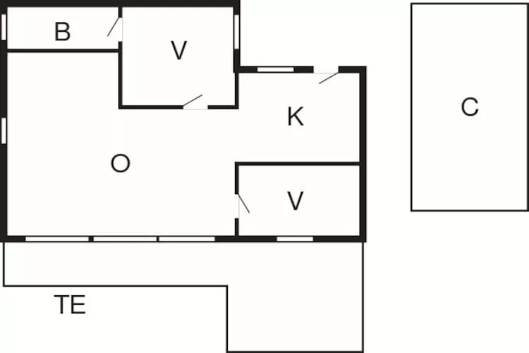 4 person holiday home in Rønde-By Traum-Floor plan