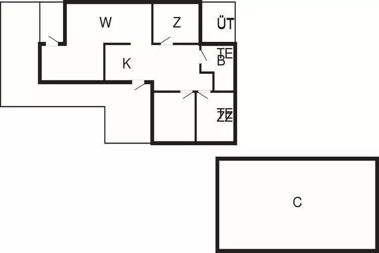 4 person holiday home in Hals-By Traum-Floor plan