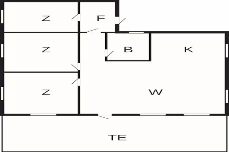 Maison de vacances pour 6 a olden-Plan