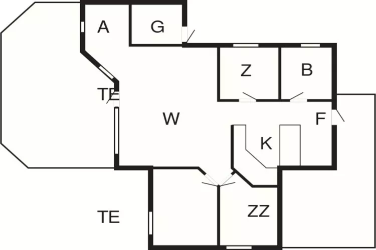 6 person holiday home in Rødby-Floor plan