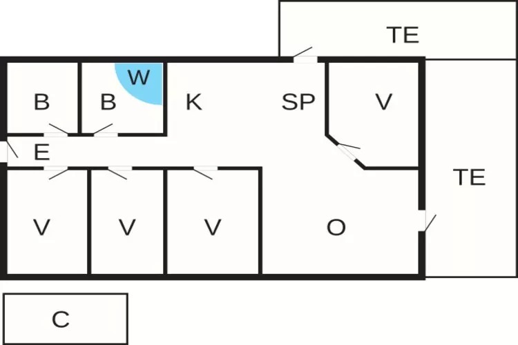 9 Personen Ferienhaus in Humble-By Traum-Grundriss