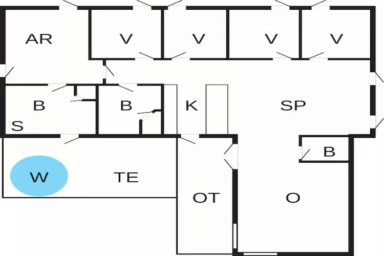 Maison de vacances pour 14 a Væggerløse-By Traum-Plan