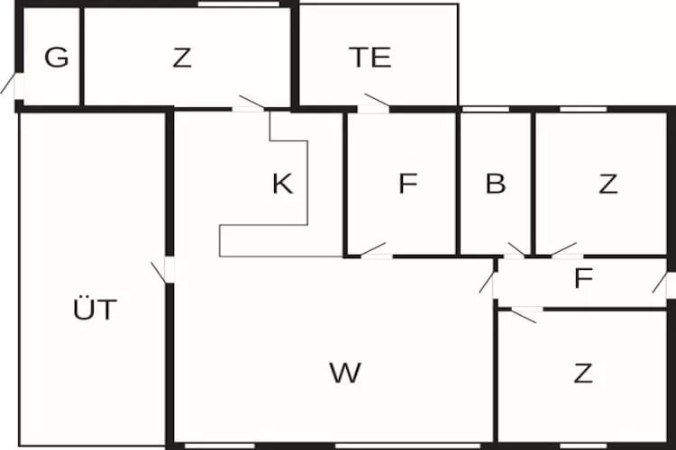 6 Personen Ferienhaus in Ans By-By Traum-Grundriss