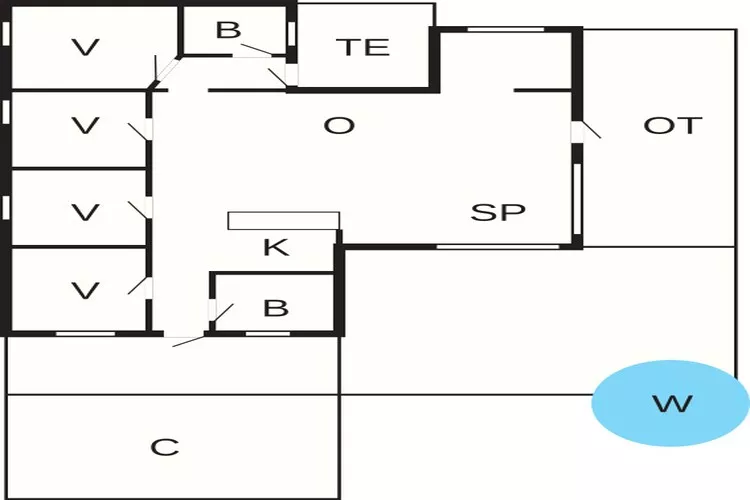 6 person holiday home in Ulfborg-Floor plan