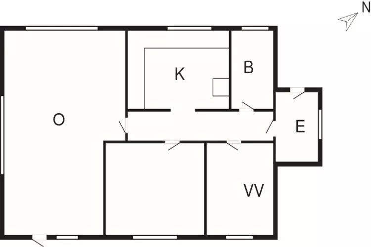 4 person holiday home in Frøstrup-Floor plan