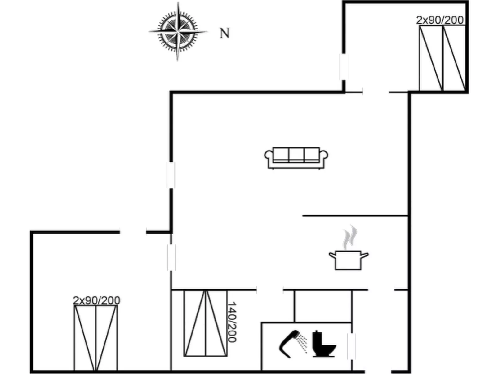 "Dorreth" - 800m from the sea-Inside