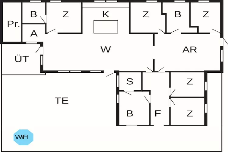 10 person holiday home in Blåvand-Floor plan