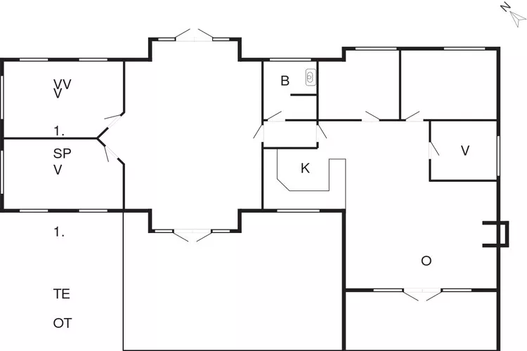 Maison de vacances pour 6 a Væggerløse-By Traum-Plan