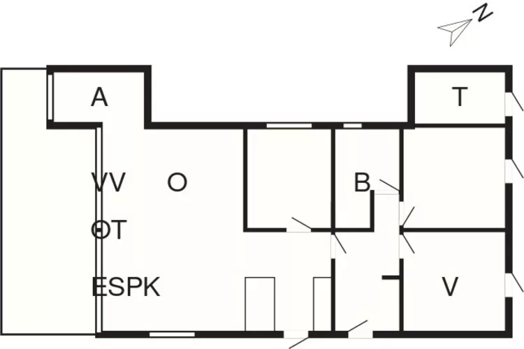 6 person holiday home in Rønde-By Traum-Floor plan