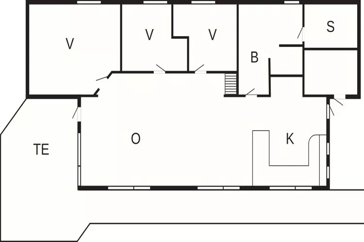 6 person holiday home in Pandrup-By Traum-Floor plan