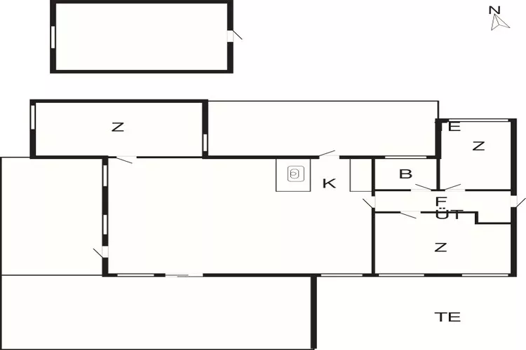 Maison de vacances pour 5 a Frederiksværk-By Traum-Plan