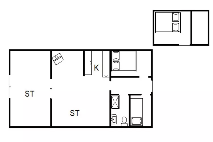 Maison de vacances pour 4 a Hemmet-By Traum-Plan