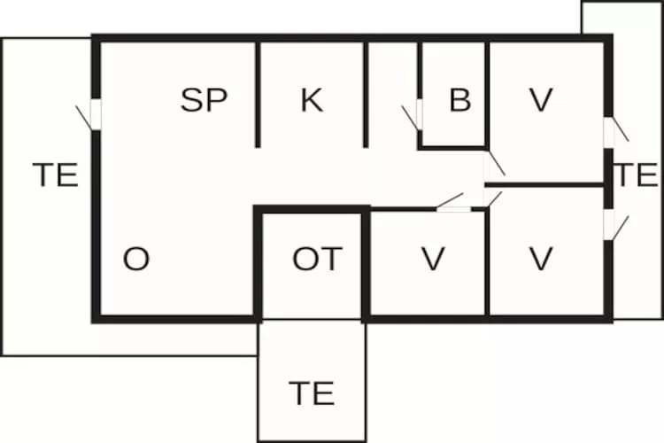 Tranquil Beach Cottage in Rindby-By Traum-Floor plan
