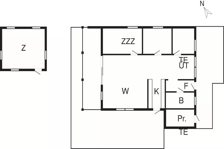 Maison de vacances pour 6 a Idestrup-By Traum-Plan d'étage