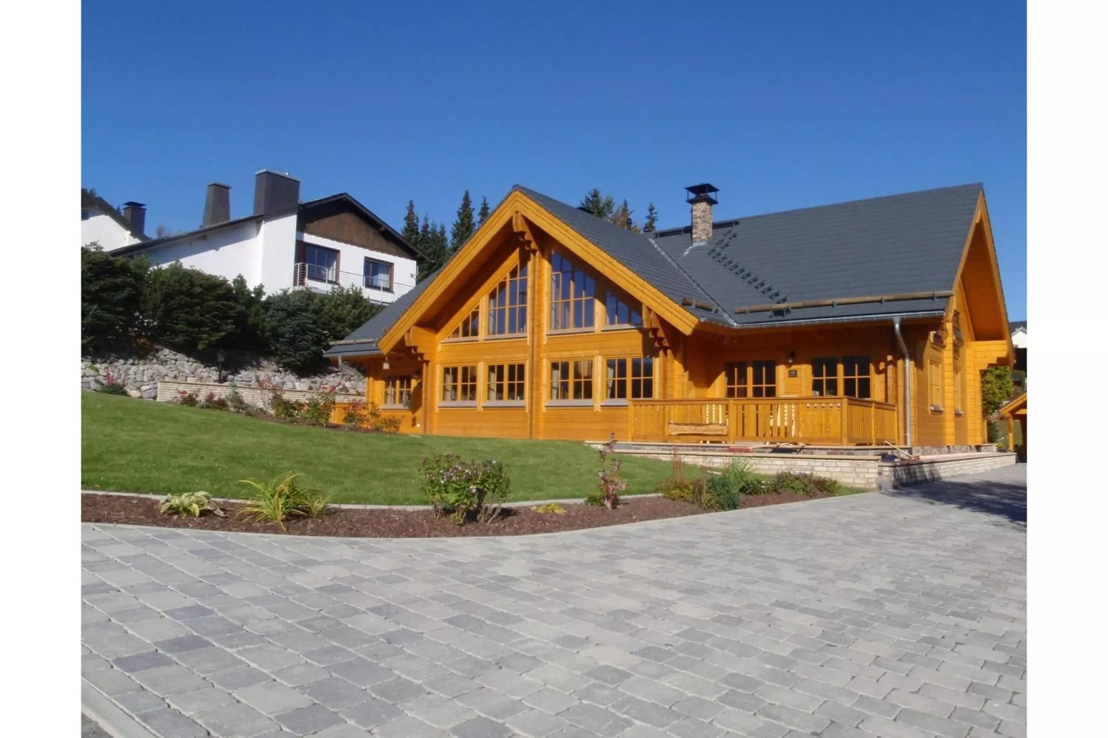 Luxus Blockhaus B-Außenbereich Sommer