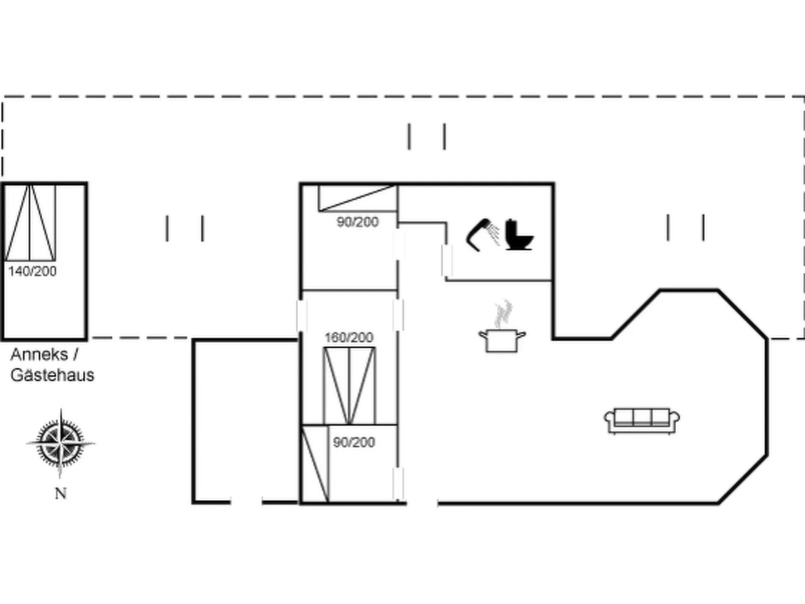 "Thomsen" - 475m from the sea-Drinnen