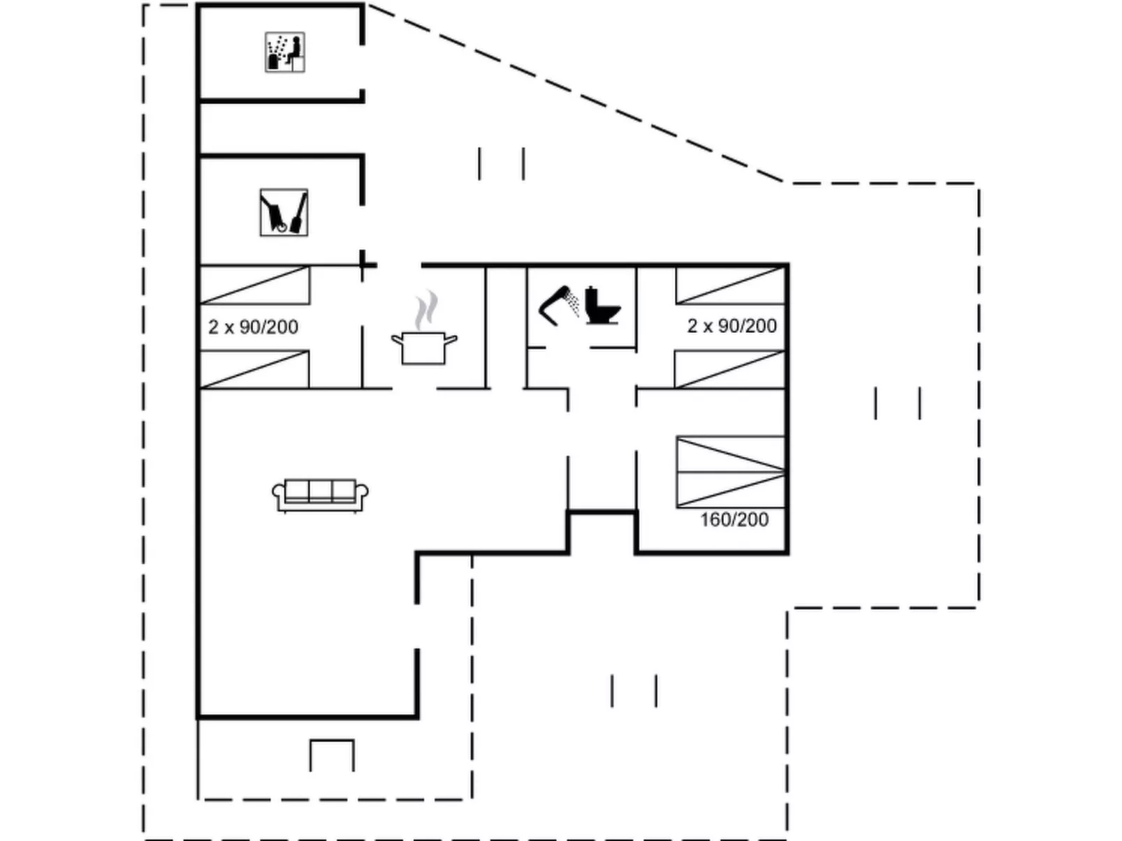 "Venild" - 1.9km from the sea-Inside