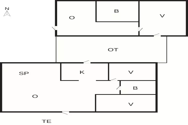 Maison de vacances pour 6 a Løkken-By Traum-Plan d'étage