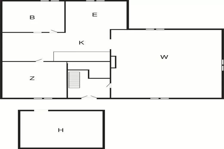 5 person holiday home in HÖGSBY-Floor plan