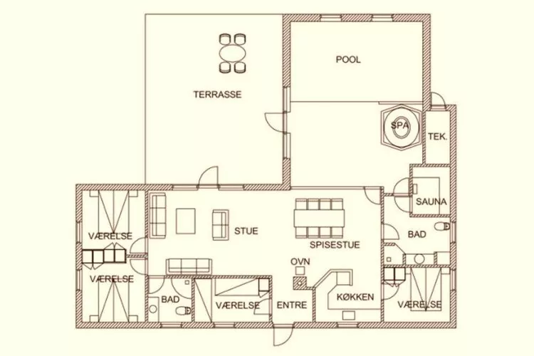4 star holiday home in Ringkøbing-Floor plan