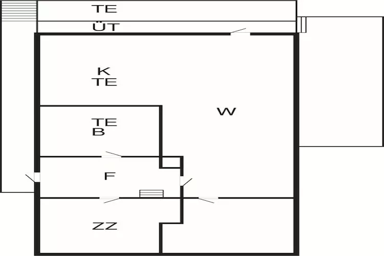 6 person holiday home in Rebbenes-Floor plan
