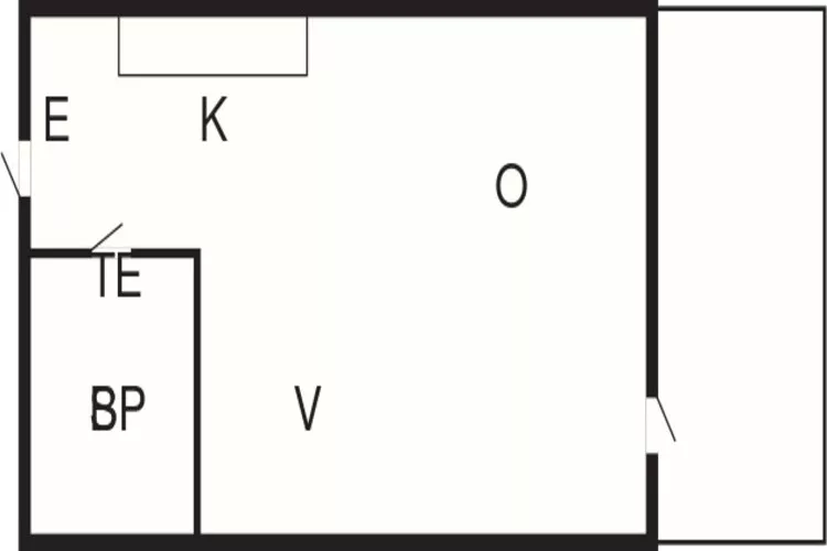 2 pers.Lejl.m/havudsigt-Plan d'étage