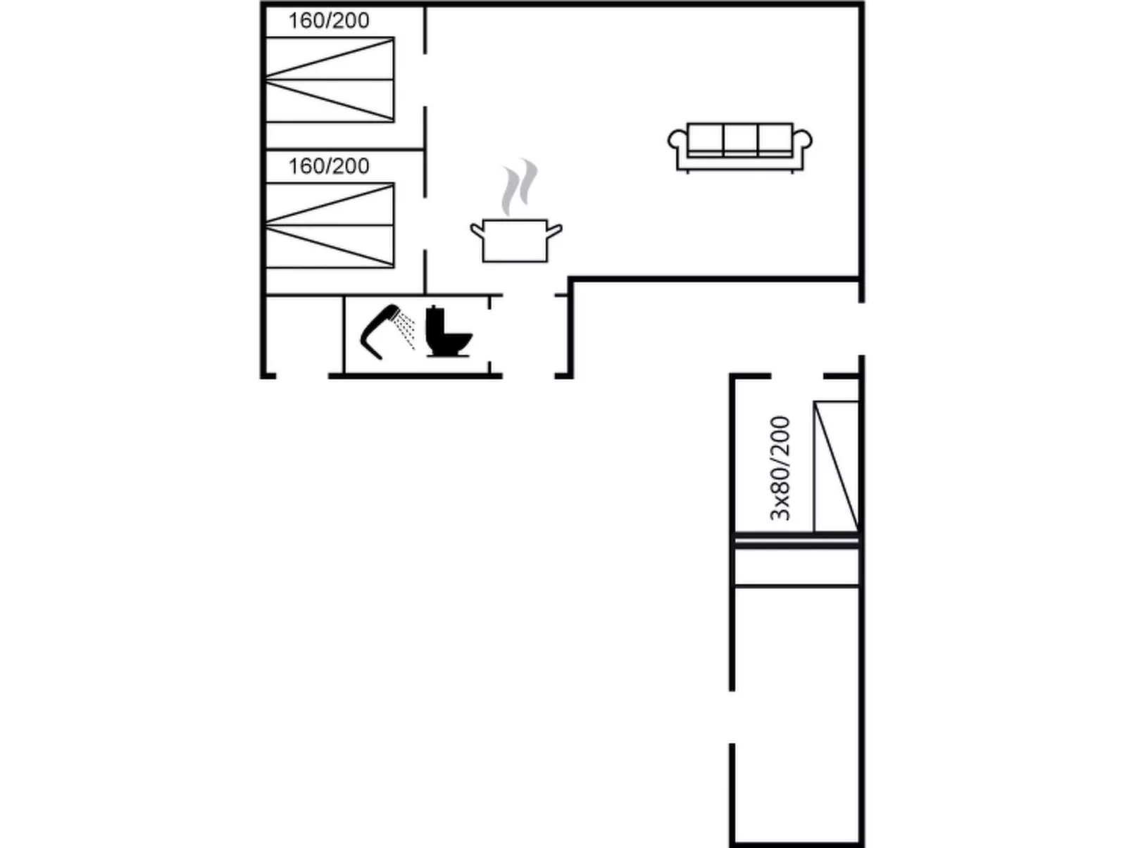 "Bedine" - 1.3km from the sea-Inside