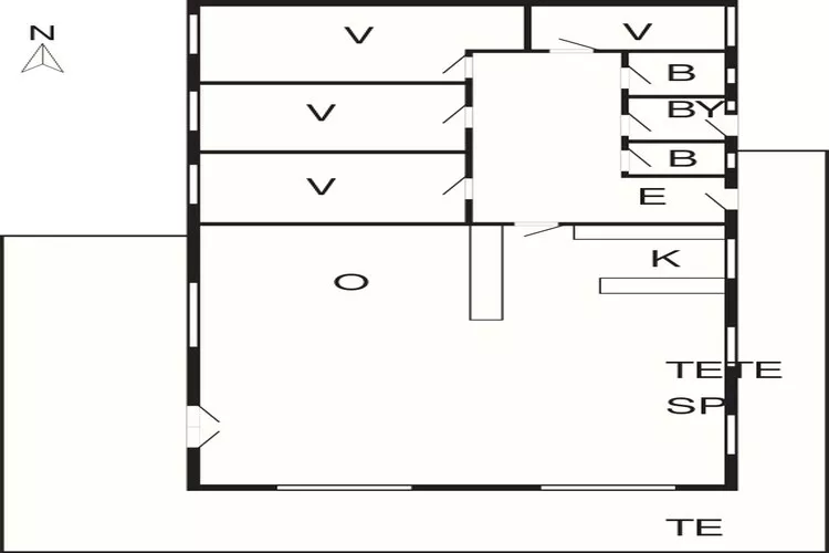 8 person holiday home in Jerup-Floor plan