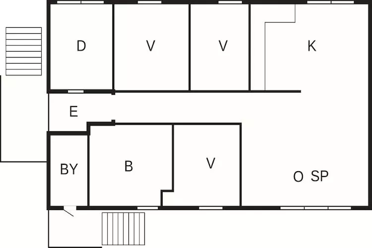 6 person holiday home in HOSTELAND-Floor plan