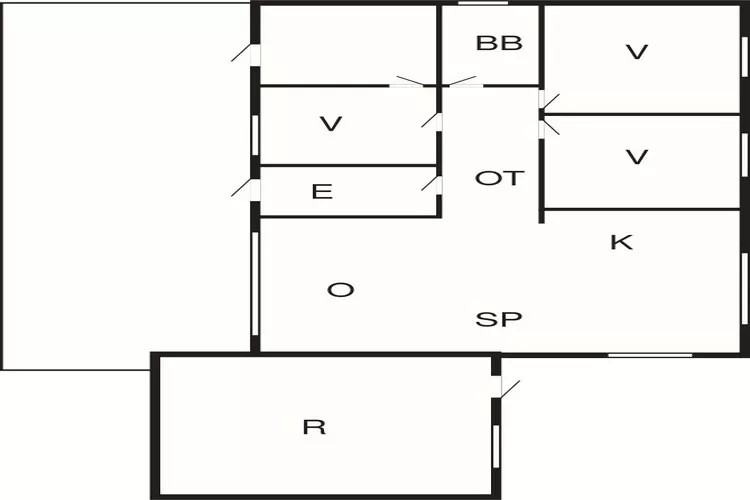 Maison de vacances pour 6 a Storvorde-Plan d'étage