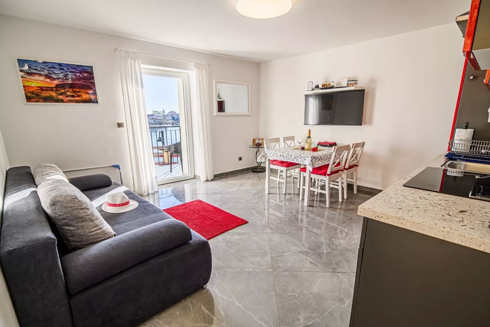 Sleek and Stylish Umag Apartments with Sea View - Two Bedroom Apartment with Balcony