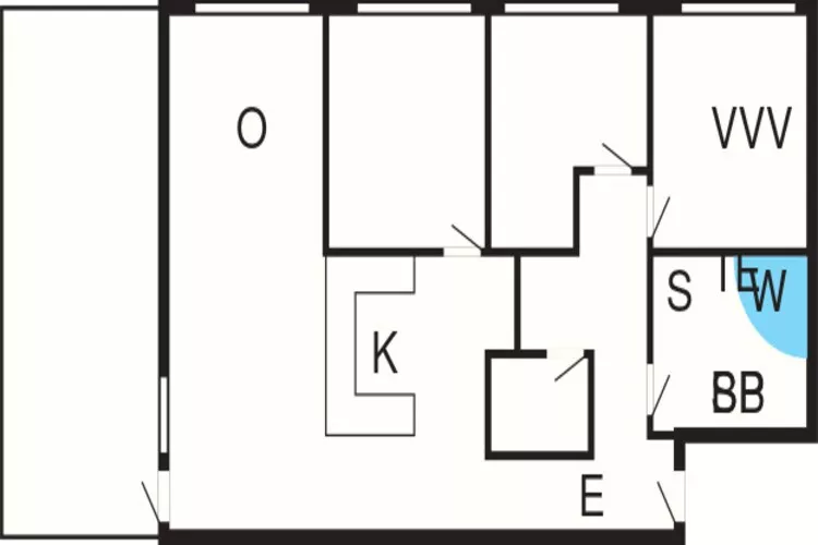 6 person holiday home in Ringkøbing-Floor plan