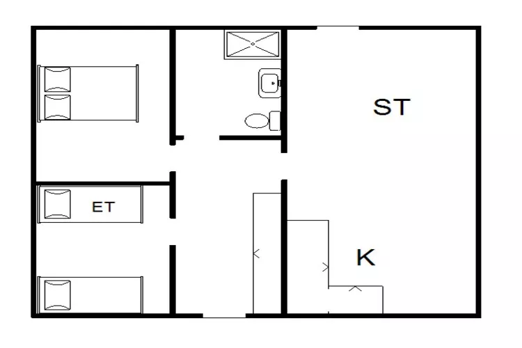 5 person holiday home in Hemmet-Floor plan