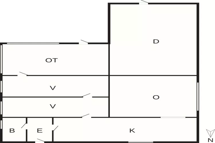 Maison de vacances pour 5 a Thyborøn-Plan