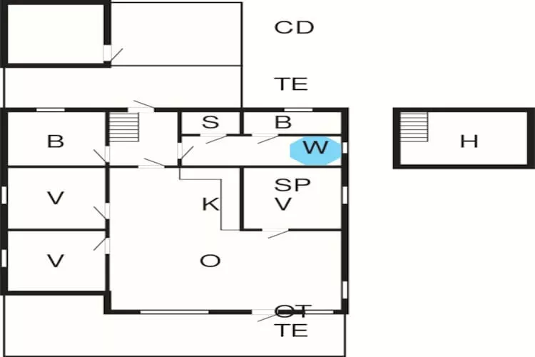 8 person holiday home in Ringkøbing-Floor plan
