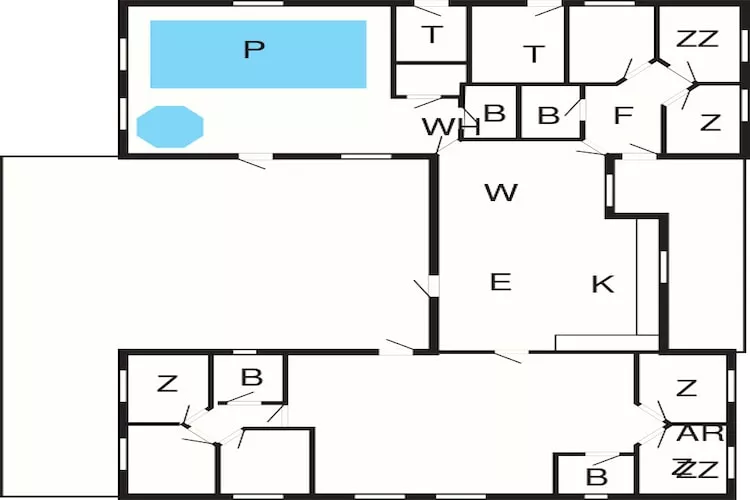 Maison de vacances pour 20 a Nørre Nebel-Plan